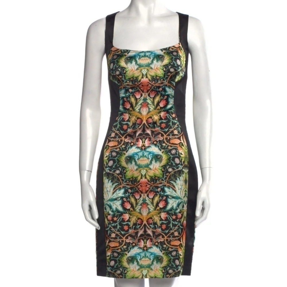 Just Cavalli  Black Satin Bodycon Dress 38